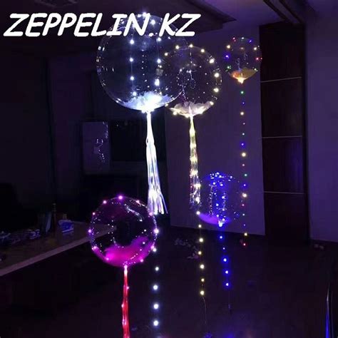 прозрачные светящиеся гелиевые шарики Баблс Bubble | Light up balloons ...