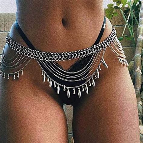 Amazon Fashion Bikini Waist Chain Beach Belly Body Chains Waist Chain Body Accessory For