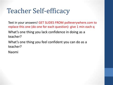 Ppt Teacher Self Efficacy Powerpoint Presentation Free Download Id