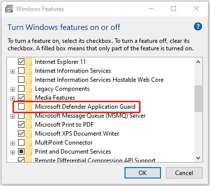 How To Enable Windows Defender Application Guard 5 Ways MiniTool