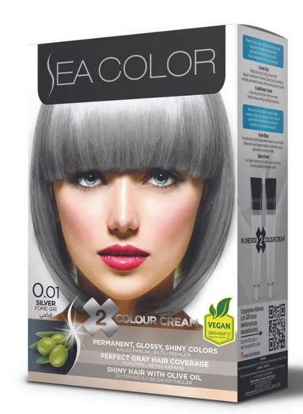 SEA COLOR Краска для волос Hair dye kit 0.01 Дымчато-пепельный - купить ...