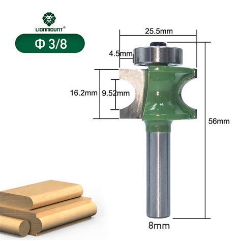 Mm Shank Bullnose Router Bit Set Bead Edge Moulding Profile Dowels