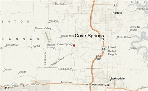 Cave Springs Campground Map