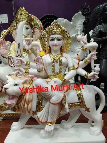 Hindu Marble Durga Maa Statue For Temple Size Inch To Inch At