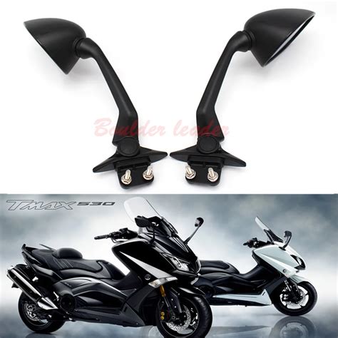 Par De Espejos Para Motocicleta Retrovisores Negros Para Yamaha Tmax