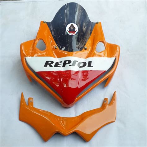 Jual Cover Headlamp Topeng Kedok Visor V4 Winglet Buat CBR150R