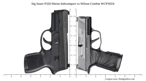 Sig Sauer P Nitron Subcompact Vs Wilson Combat Wcp X Size