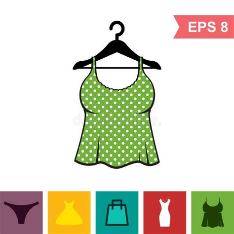 Reeks Van Lingerie Vectorpictogram Op Witte Achtergrond Vector Illustratie Illustration Of