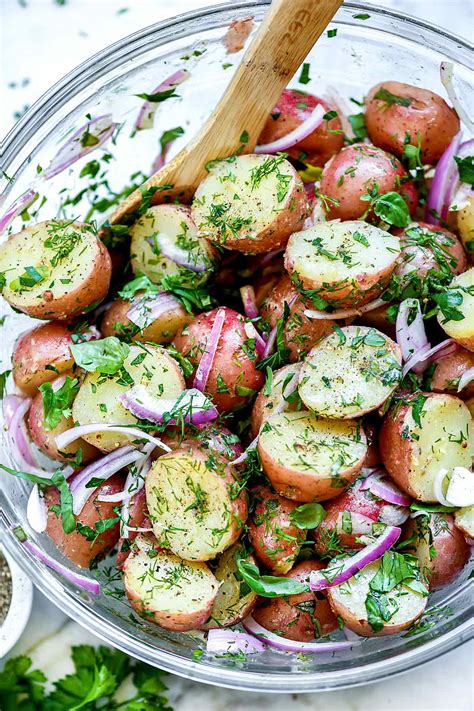 No Mayo Potato Salad With Herbs Foodiecrush Com