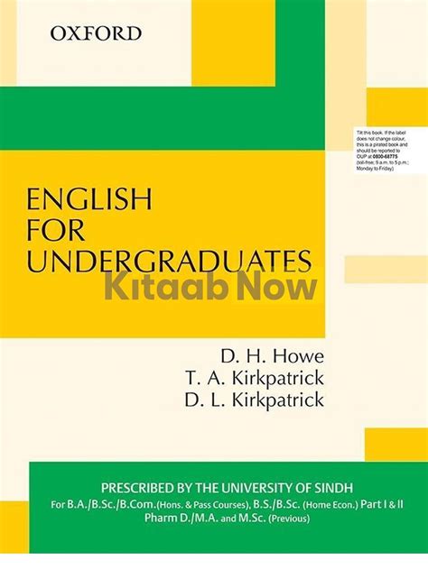 English For Undergraduates University Of Sindh Edition Kitaabnow