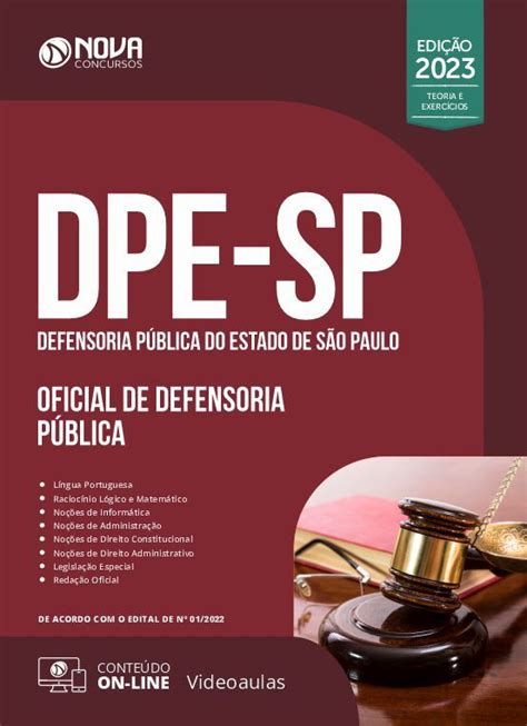 Apostila Dpe Sp Em Pdf Oficial De Defensoria P Blica