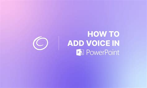 how to add voice in powerpoint