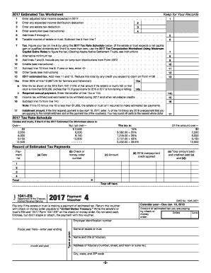 Fillable Online Form Es Estimated Income Tax For Estates And