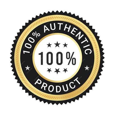 Premium Vector | Authentic product label 100 percent Authentic product