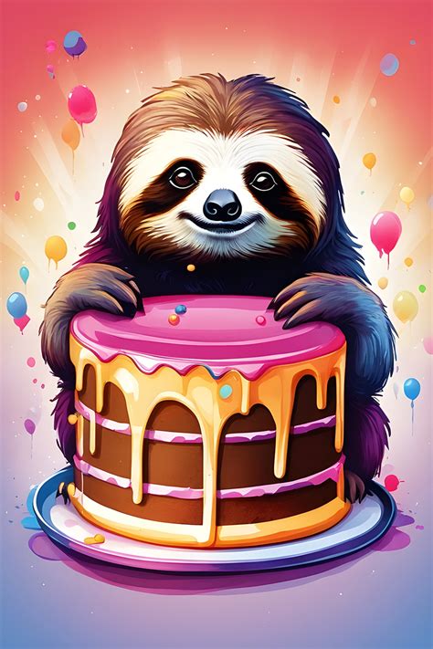 Birthday Sloth by Grace Soeprapto on Dribbble