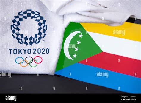 TOKYO, JAPAN, FEBRUARY. 8. 2020: Comoros at summer olympic game in