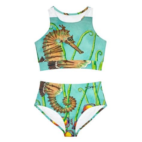 Sporty Bikini Set Hide Seek Carroll Swayze Art