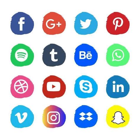 Diseño De Iconos De Redes Sociales 1338444 Vector En Vecteezy