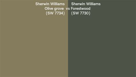 Sherwin Williams Olive Grove Vs Forestwood Side By Side Comparison