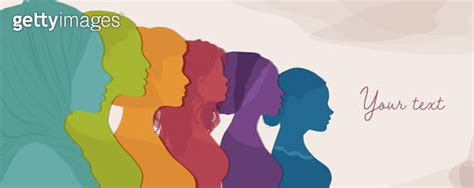 Silhouette Group Of Multicultural Women International Womens Day