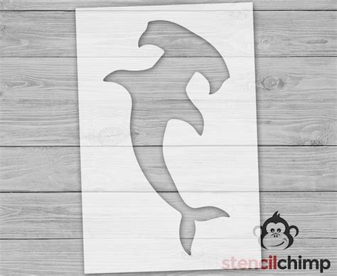 Stencil Hammerhead Shark Stencil Diy Art Stencil Ocean Etsy