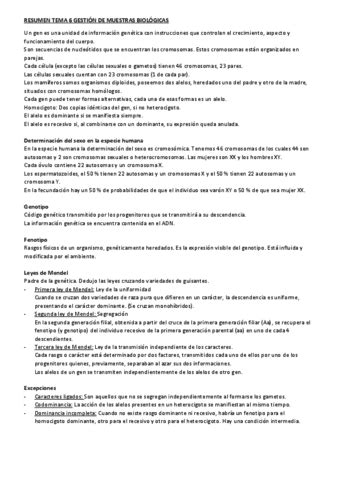 Tema Gestion De Muestras Biologicas Pdf