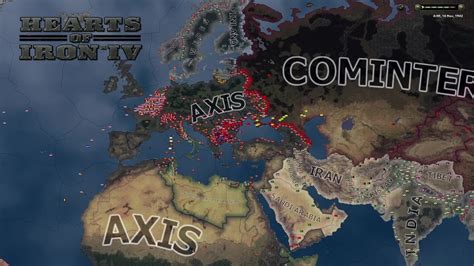 Axis Vs Commonwealth And Comintern Hoi Timelapse Youtube