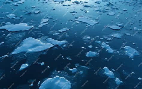 Premium AI Image | Ice sheets melting in the arctic ocean or waters