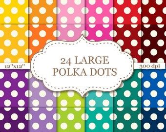 Large Polka Dot Scrapbook Paper Polka Dot Scrapbooking Paper Etsy