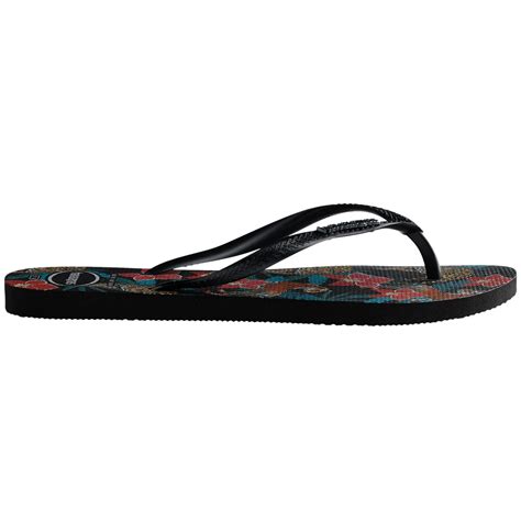 Plätud Havaianas Slim Tropical Pretocinza Dark Metalico