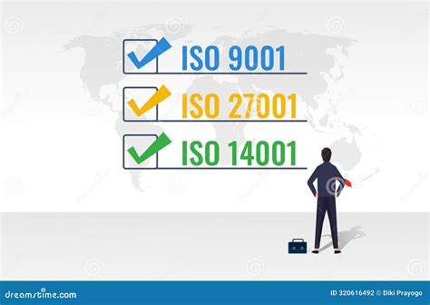 Iso Quality Management Certification Badge Vector Illustration