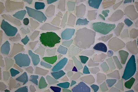 Sea Glass Mosaic Patterns Made from Ocean Glass a Lifestyle Background ...