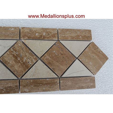 Travertine And Marble Large Tile Border 5 X 12 MedallionsPlus