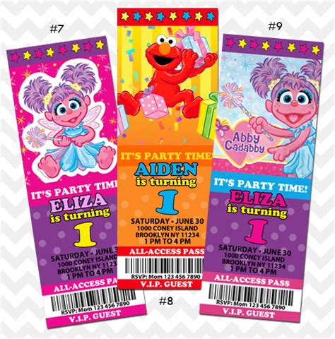 Elmo And Abby Cadabby Invitation On Storenvy