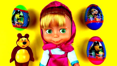 Masha And The Bear Surprise Eggs Unboxing Masha I Medved Toys Маша и