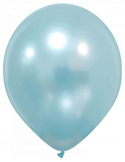 Globos Latex Redondos Premium Metalizado 32cm Azul Suave Bolsa 100 UDS