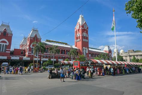 Chennai, India - July 14, 2023 Chennai Central railway station 27298168 ...