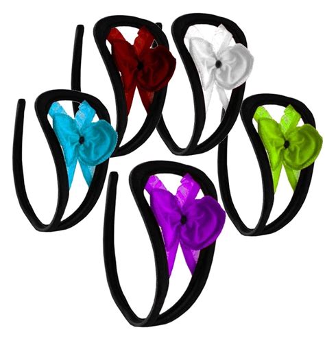 SEXY C STRING SLIP Tanga Mini Bikini Schleifchen Panty Reizwäsche Dessous S M L EUR