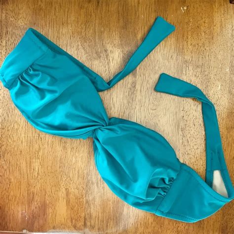 J Crew Swim J Crew Twisted Bandeau Bikini Tie Back Bathing Suit