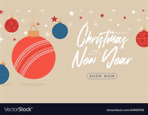 Cricket christmas greeting card merry Royalty Free Vector