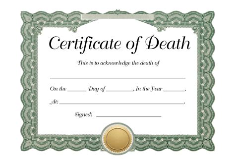 37 Blank Death Certificate Templates [100% FREE] ᐅ TemplateLab
