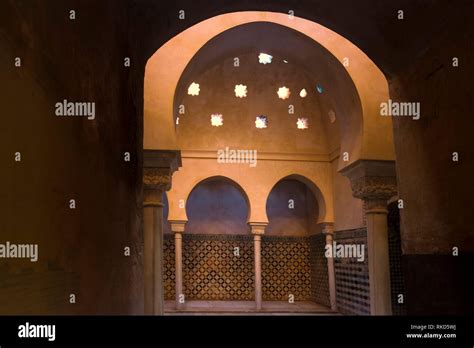 Moorish Baths At The Alhambra Palace At Granada Andalusia Spain