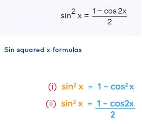 Sin squared x formula TRUNG TÂM GIA SƯ TÂM TÀI ĐỨC HOTLINE 091