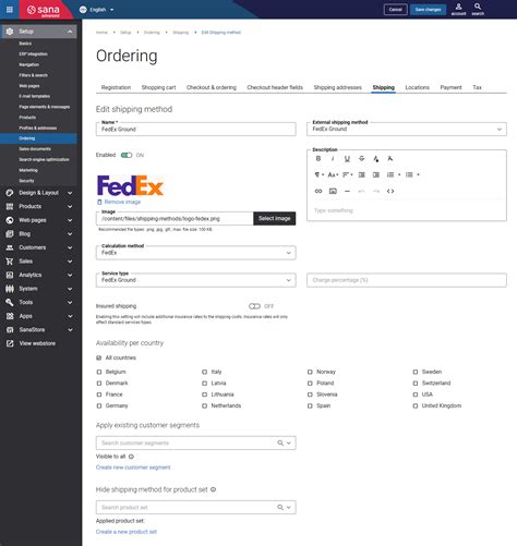 Shipping Methods