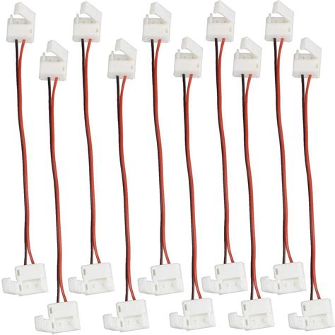 LitaElek 10pcs 2 Pin Cavo Connettore Striscia LED 2 Poli Prolunga