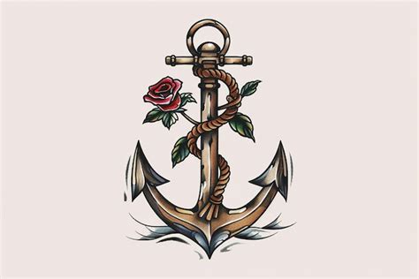 Premium Photo Vintage Nautical Anchor Tattoo With Detailed