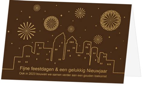 Kerstkaart Een Gouden Toekomst Bouwen ChristmasCard Be