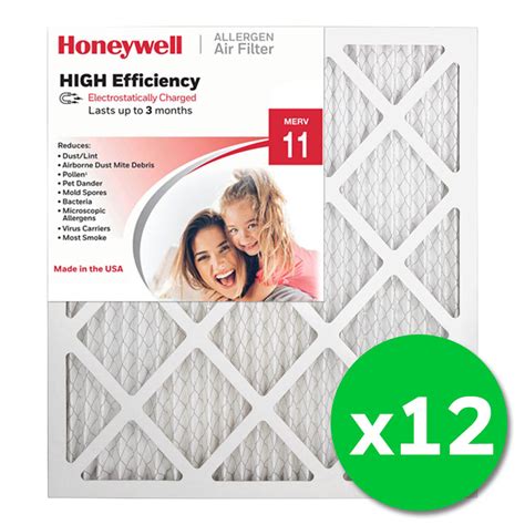 Honeywell 18x20x1 Furnace Air Filter High Efficiency Merv 11 12 Pack