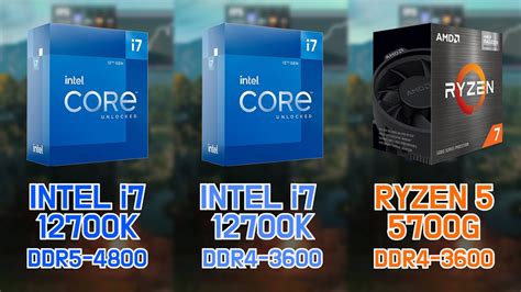 Intel I7 12700k Vs Ryzen 7 5700g 7 Games Fhd 1080p Youtube