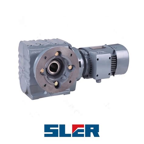 Helical Worm Gear Motor With B Flanged Connected To Iec Motor With